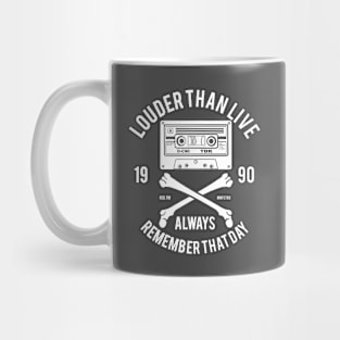 Louder Than Live: Vintage Cassette Design Mug